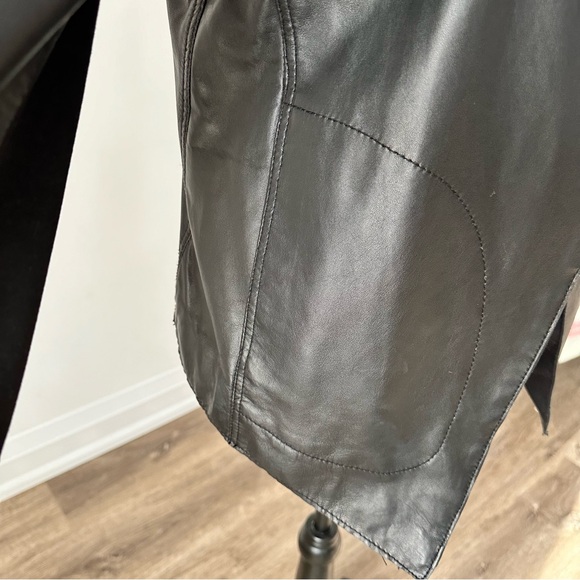 Sz XS Donna Karan Ney York Black Leather Jacket - Picture 4 of 14